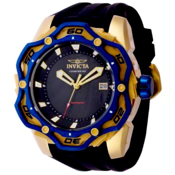 Invicta Ripsaw Men's Watch w/ Mother of Pearl Dial- Blue, Gold, Black NWT in Box - Picture 4 of 4
